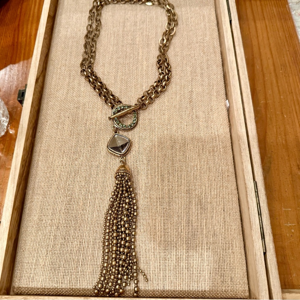 CHICO’S Toggle and Tassel Necklace combo Long or Short